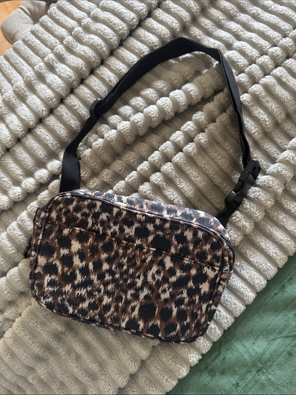 Leopard Print Crossbody Bag - Brown/Black
